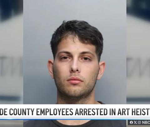 mugshot of Miami Port worker accused of art theft
